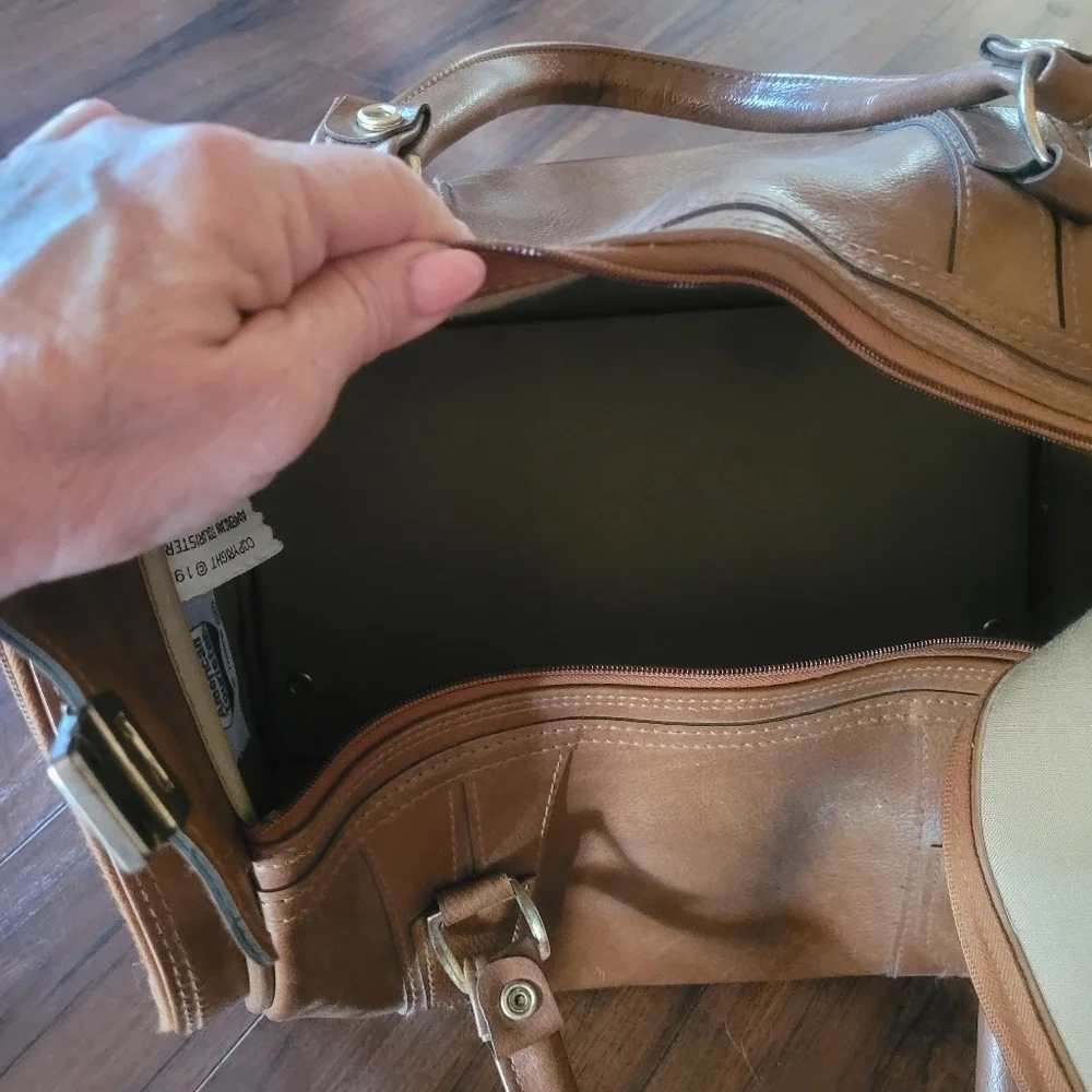 American Tourister 1981 Brown‎ Carry On Tote Bag